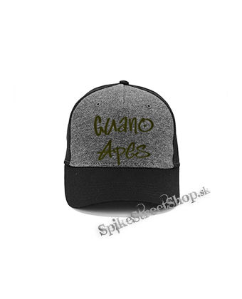 GUANO APES - Logo Yellow - šedočierna bavlnená šiltovka