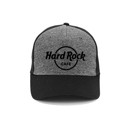 HARDROCK CAFE - Logo Black - šedočierna bavlnená šiltovka