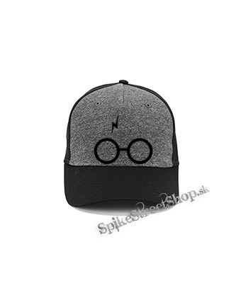 HARRY POTTER - Glasses Crest - šedočierna bavlnená šiltovka