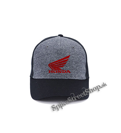 HONDA - Red Logo - šedočierna bavlnená šiltovka
