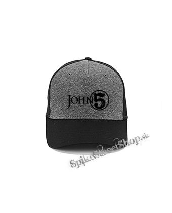 JOHN 5 - Logo - šedočierna bavlnená šiltovka