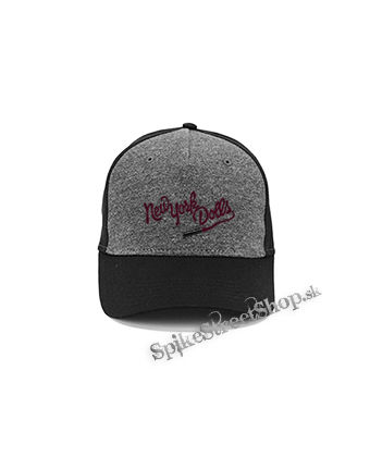 NEW YORK DOLLS - Logo - šedočierna bavlnená šiltovka