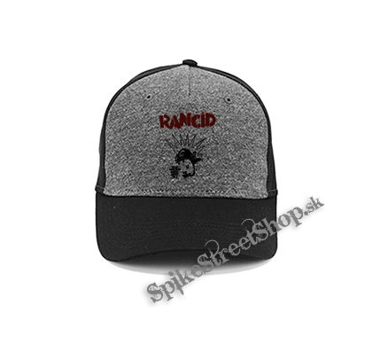 RANCID - Punx - šedočierna bavlnená šiltovka