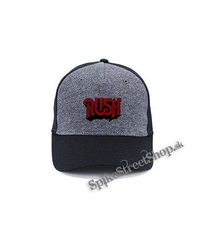 RUSH - Logo Red - šedočierna bavlnená šiltovka