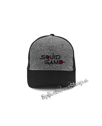 SQUID GAME - Logo Colour Pink - šedočierna bavlnená šiltovka