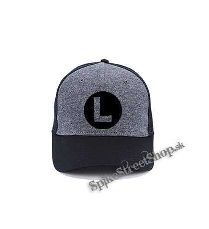 SUPER MARIO - Luigi Logo - šedočierna bavlnená šiltovka