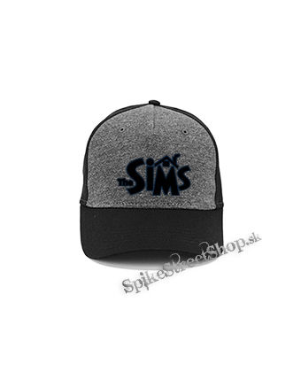 THE SIMS - Logo - šedočierna bavlnená šiltovka