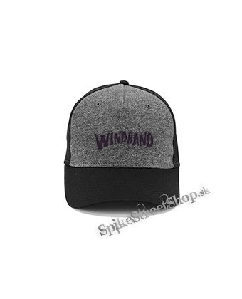 WINDHAND - Logo Purple - šedočierna bavlnená šiltovka