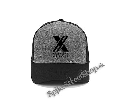 XDINARY HEROES - Logo - šedočierna bavlnená šiltovka