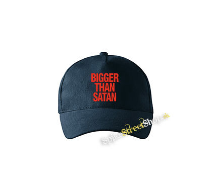 BIGGER THAN SATAN na ČIERNE - tmavomodrá šiltovka