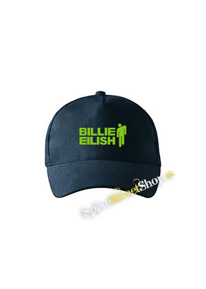 BILLIE EILISH - Logo And Stickman - tmavomodrá šiltovka
