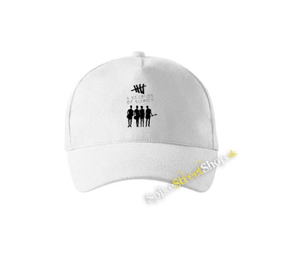 5 SECONDS OF SUMMER - Logo & Band - biela šiltovka