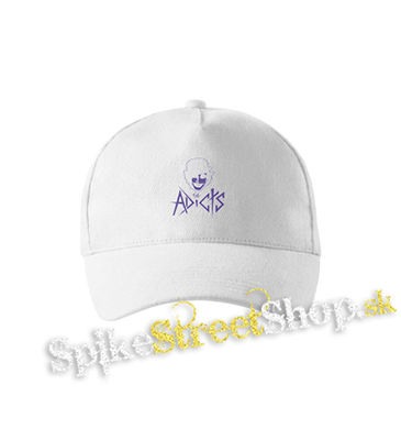 ADICTS - Purple Feline - biela šiltovka