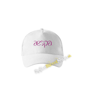 AESPA - Logo Pink - biela šiltovka