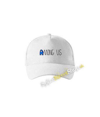 AMONG US - Blue White Logo - biela šiltovka