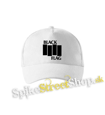 BLACK FLAG - Logo Crest - biela šiltovka