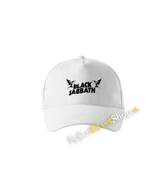 BLACK SABBATH - White Logo - biela šiltovka