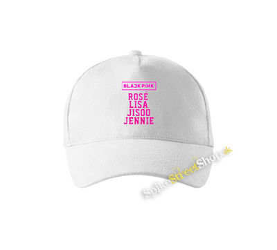 BLACKPINK - Logo And Names - biela šiltovka