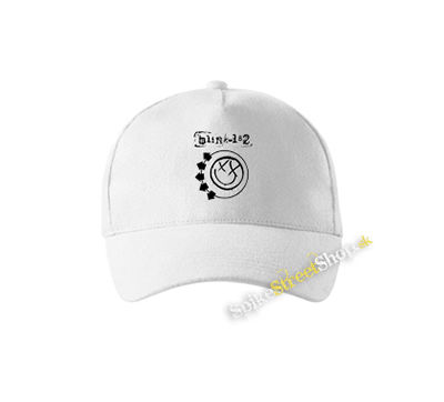 BLINK 182 - Logo & Smile - biela šiltovka