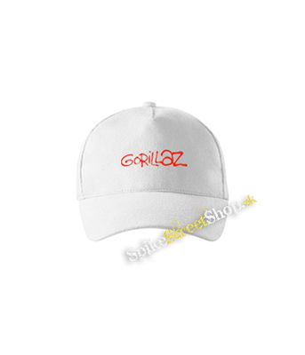 GORILLAZ - Red Logo - biela šiltovka