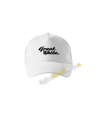 GREAT WHITE - Logo - biela šiltovka