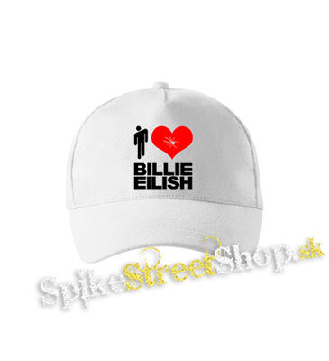 I LOVE BILLIE EILISH - biela šiltovka