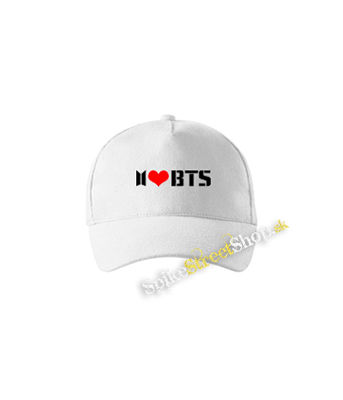 I LOVE BTS - Logo - biela šiltovka