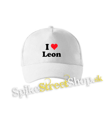 I LOVE LEON - biela šiltovka