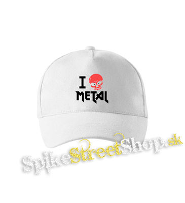I LOVE METAL - biela šiltovka