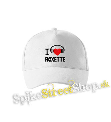 I LOVE ROXETTE - biela šiltovka