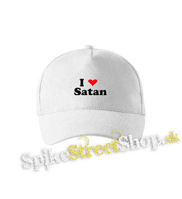 I LOVE SATAN - biela šiltovka