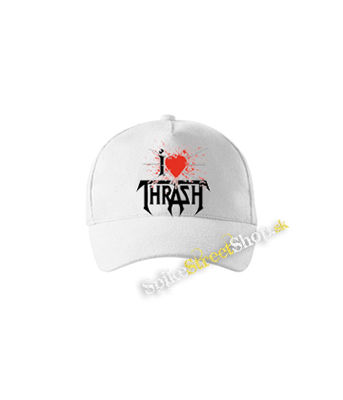 I LOVE THRASH - biela šiltovka