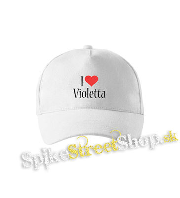 I LOVE VIOLETTA - biela šiltovka