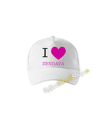 I LOVE ZENDAYA - biela šiltovka
