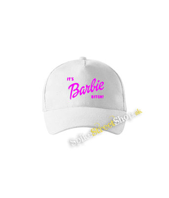 ITS BARBIE BITCH - Logo Ruzove - biela šiltovka