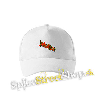 JUDAS PRIEST - Orange Yellow Classic Logo - biela šiltovka
