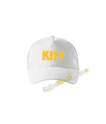 KISS - Yellow Logo - biela šiltovka