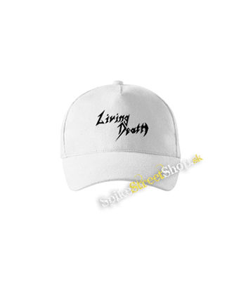 LIVING DEATH - Logo - biela šiltovka