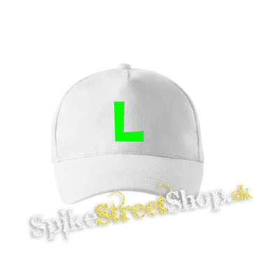 SUPER MARIO - Green Luigi Logo - biela šiltovka
