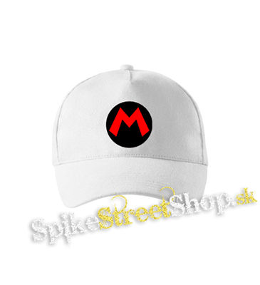 SUPER MARIO - Red Logo Crest - biela šiltovka