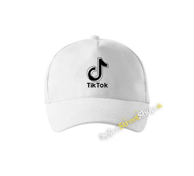 TIK TOK - Double Logo - biela šiltovka