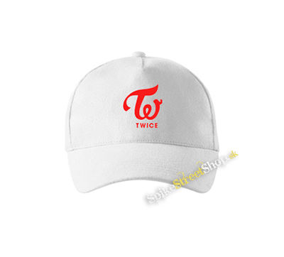 TWICE - Red Logo - biela šiltovka