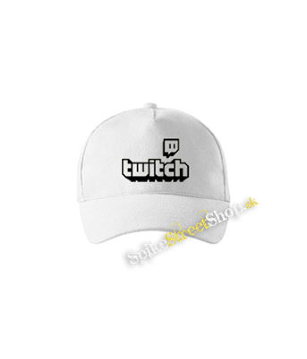 TWITCH - White Logo Sign - biela šiltovka