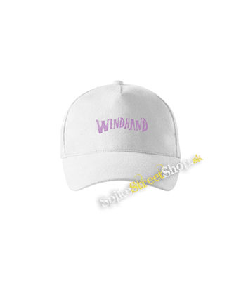 WINDHAND - Logo Purple - biela šiltovka