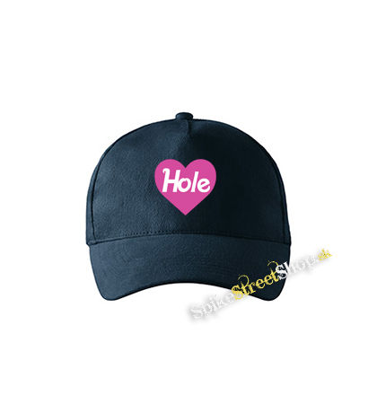 HOLE - Pink Logo Heart - tmavomodrá šiltovka