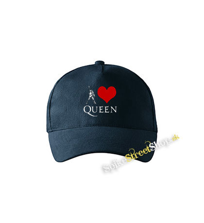 I LOVE QUEEN - tmavomodrá šiltovka