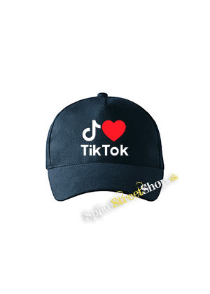 I LOVE TIK TOK - tmavomodrá šiltovka