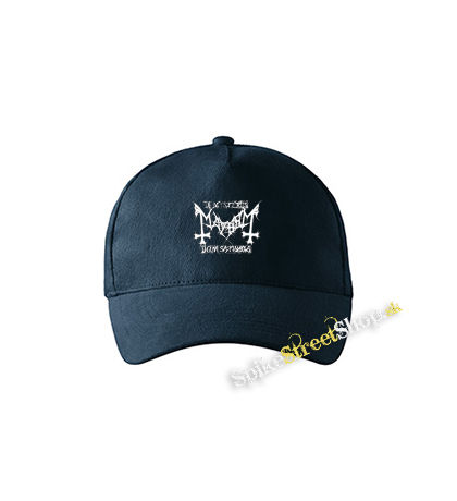 MAYHEM - Logo De Mysteriis Dom Sathanas - tmavomodrá šiltovka