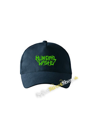 MUNICIPAL WASTE - Logo Green - tmavomodrá šiltovka