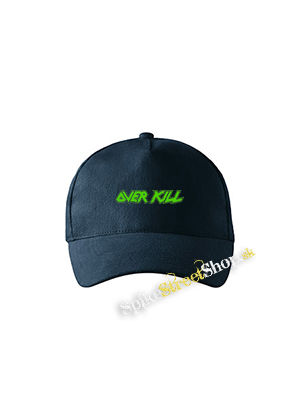 OVERKILL - Logo Green - tmavomodrá šiltovka